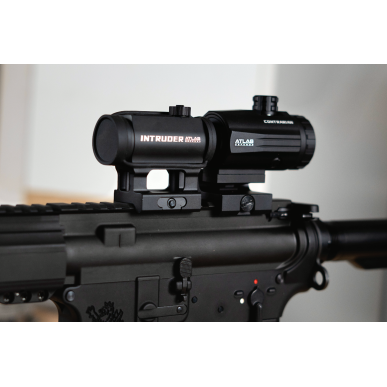 Paquete Punto Rojo Multi-retícula + Magnificador 3× – Visor táctico IP67, Flip-to-Side, Larga autonomía