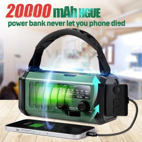 EXTERNAL BATTERY POWERBANK SOLAR RADIO 20,000 mAh