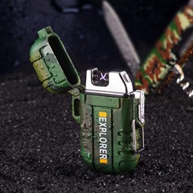 WIEDERAUFLADBARES ELEKTRONISCHES PLASMA-DOPPELBOGEN-FEUERZEUG