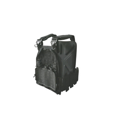 Gillet Porte-Plaque Balistique Quick Release Mollé Noir