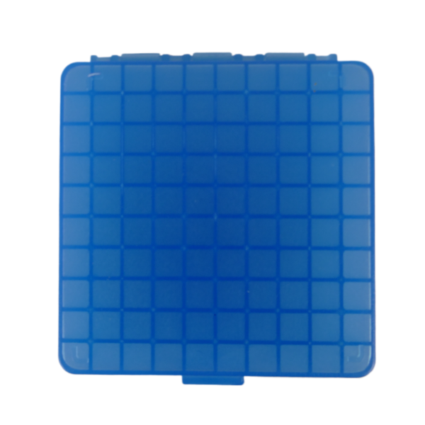 Storage box for 100 rounds of 9X19, 380 ACP, 30 Luger, 9mm Makarov