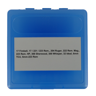 SCATOLA DI STOCCAGGIO 100 MUNIZIONI 17 Fireball, 17 / 221 / 223 Rem.