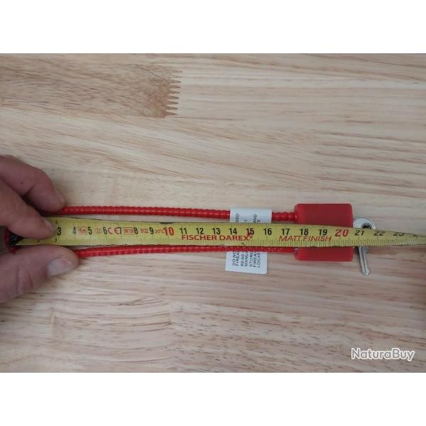 Abzugsschloss rot oder schwarz mit Schlüssel, 18 cm