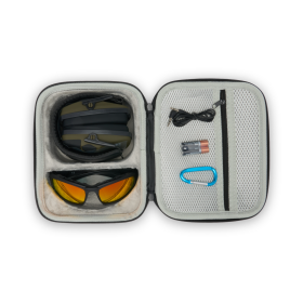 KIT COMBO CUFFIE ANTIRUMORE ATTIVE E OCCHIALI BALISTICI