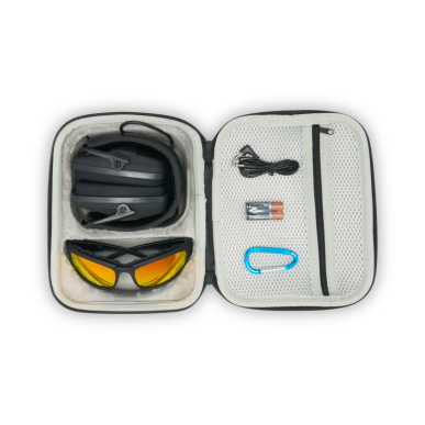 KIT COMBO CUFFIE ANTIRUMORE ATTIVE E OCCHIALI BALISTICI