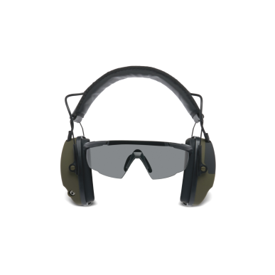 KIT COMBO CUFFIE ANTIRUMORE ATTIVE BLUETOOTH E OCCHIALI BALISTICI