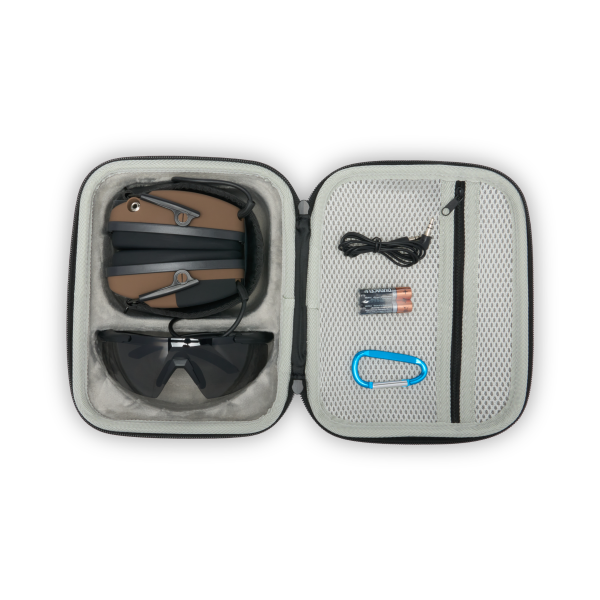 AKTIVES BLUETOOTH-GEHÖRSCHUTZ-SET UND BALLISTIKBRILLE