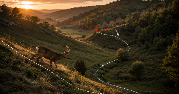 Warum nutzen Wildtiere so häufig Hangrückseiten, Geländemulden und Talgründe?
