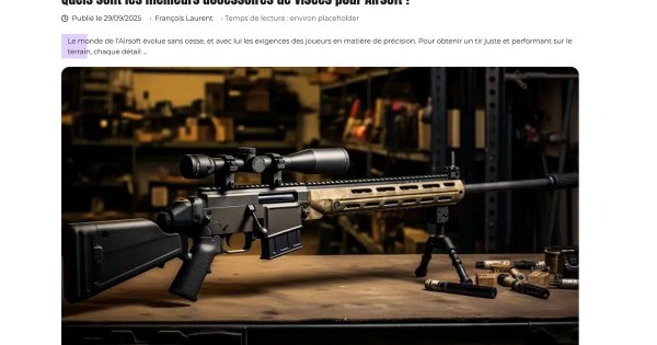 La Armería Fiesinger destaca nuestros productos en su guía sobre los mejores accesorios de puntería para airsoft.