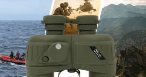 Tir & Verteidigung Belgien rückt das Fernglas 7x50 wasserdicht mit Kompass von Atlas Defense ins Rampenlicht.