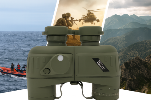 Tir & Défense Belgique met à l’honneur les jumelles vendues sur Atlas Defense 7x50 étanches avec boussole